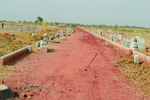 Approach road in progress